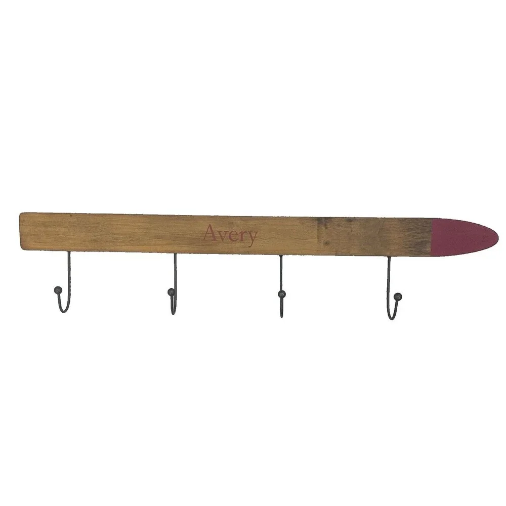 Pottery Barn Custom “AVERY” Ski Wall Mount Coat Hook Rack Ski Cabin Vibe